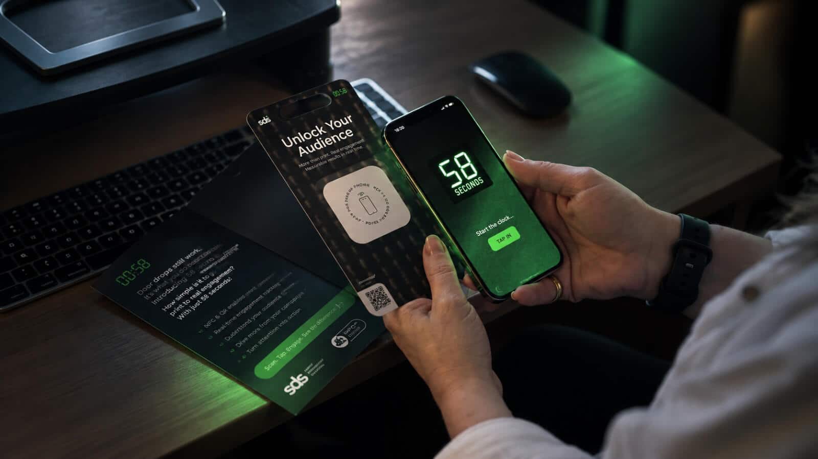 58s Campaign - A man interacting with a marketing campaign
