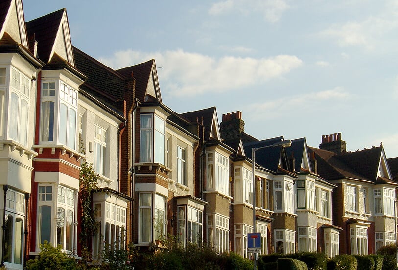 Row of houses in London
